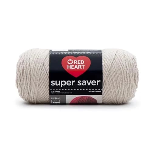 Red Heart Super Saver Oatmeal | Medium Weight Acrylic Yarn for Knitting & Crochet thumbnail 1