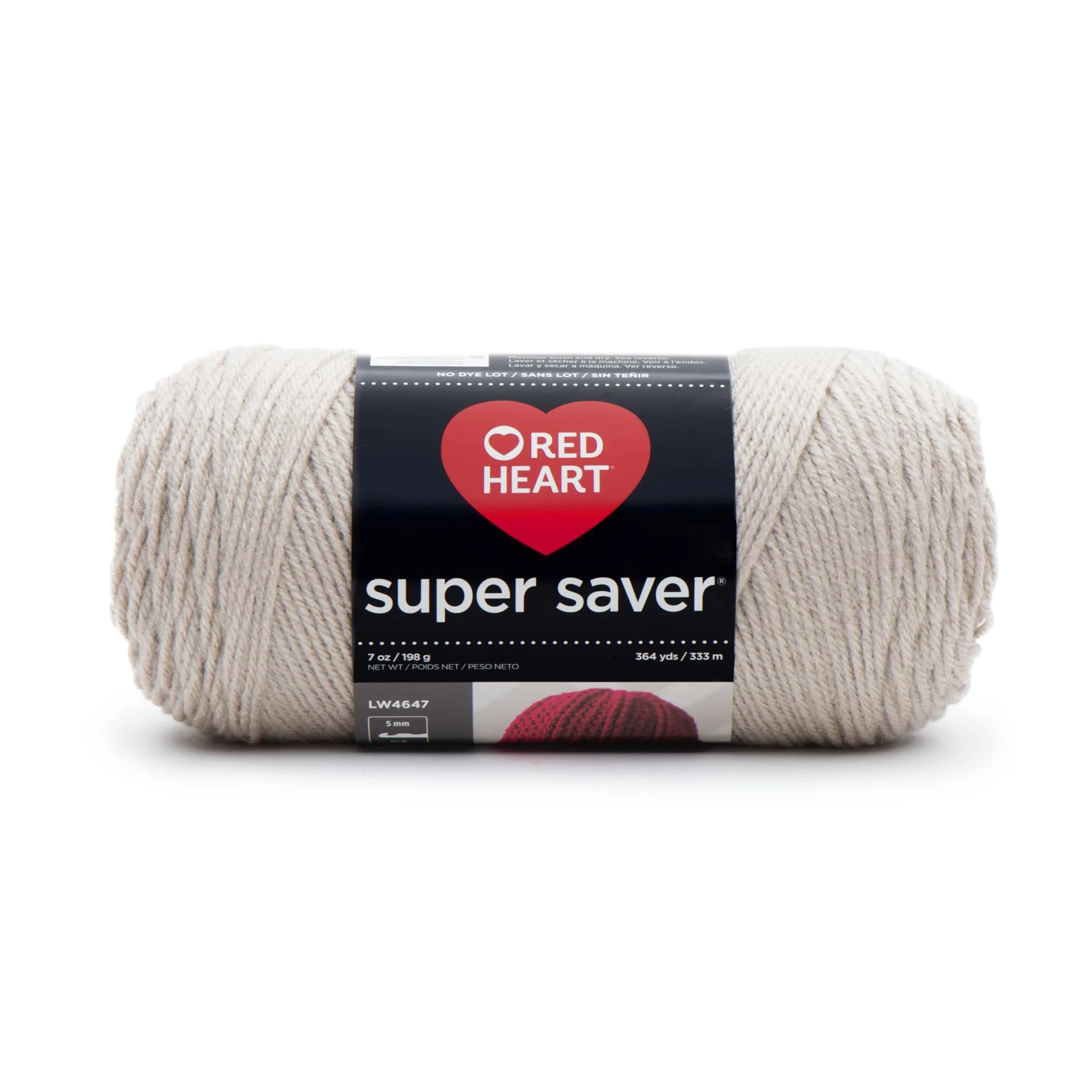 Red Heart Super Saver Oatmeal | Medium Weight Acrylic Yarn for Knitting & Crochet