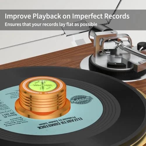 Viborg LP628G Turntable Stabilizer 280g (9.9 oz) Record Weight with Bubble Level | Improves Speed and Timing thumbnail 5