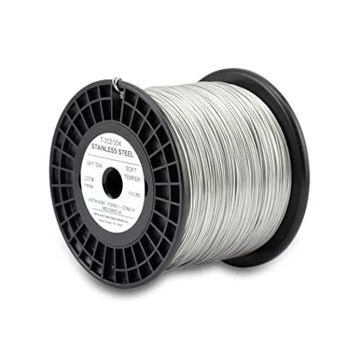 WCS .041 inch Stainless Steel Safety Lock Wire, 5 lb Dispenser Can | Corrosion-Resistant Mechanics Wire thumbnail 1