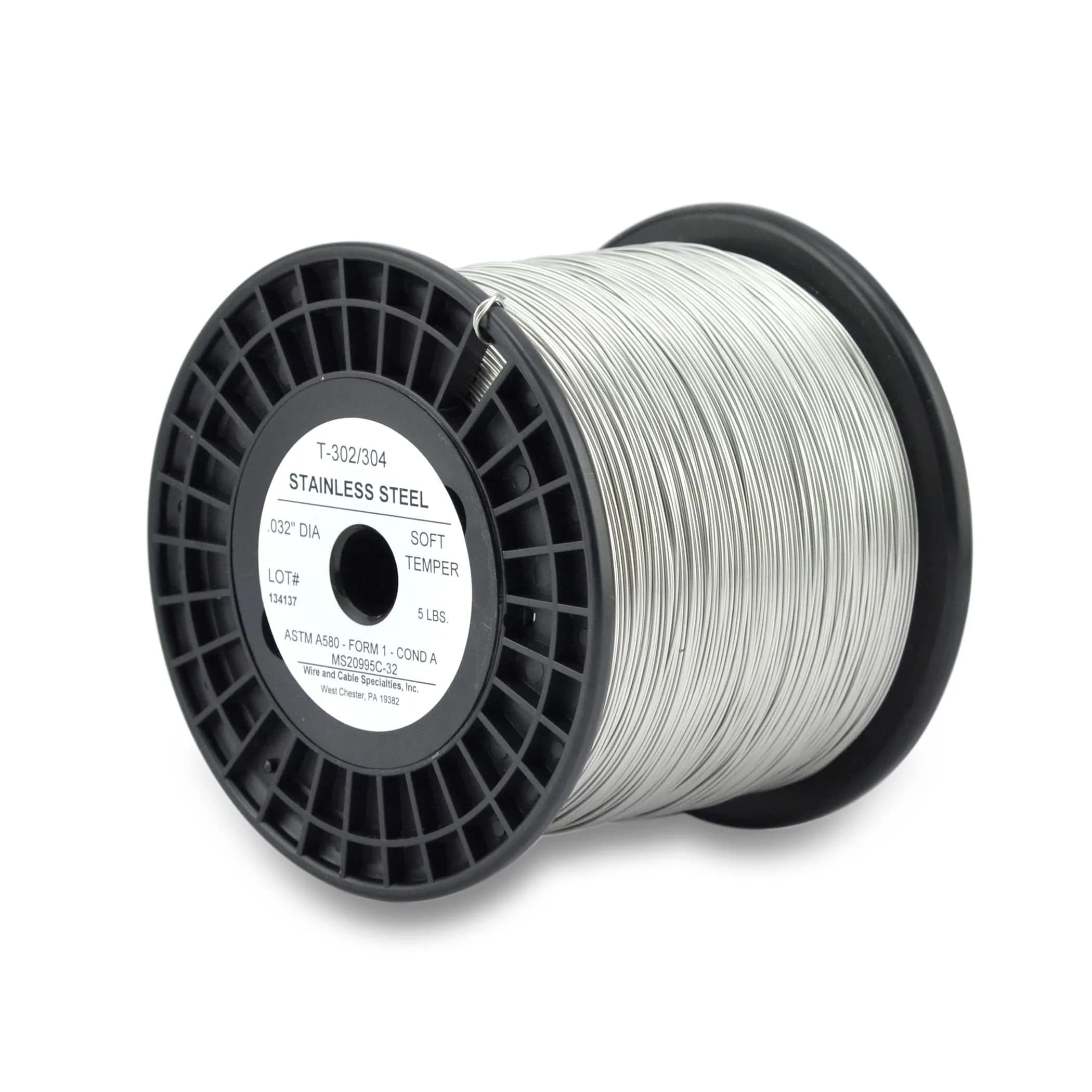 WCS .032 Inch Stainless Steel Safety Lock Wire, 5 lb Dispenser Can - main product image