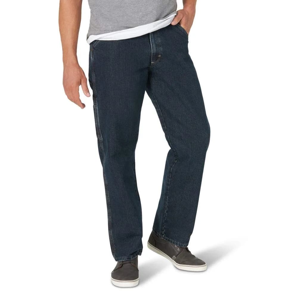 Wrangler Authentics Men's Big & Tall Classic Carpenter Jean, Storm, 44W x 30L | Durable Work & Casual Pants