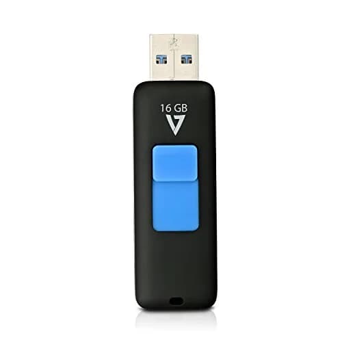 V7 16GB USB 3.0 Flash Drive Black | 50MB/s Read Speed thumbnail 1