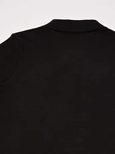 The Children's Place Girl's Short Sleeve Pique Polo, Black, Medium | Classic Cotton Blend with Stretch for Daily Comfort thumbnail 5