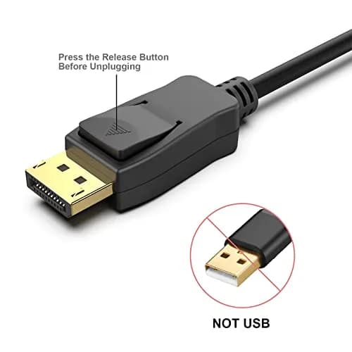 AVACON 6 ft DisplayPort to HDMI Cable, Uni-Directional DP 1.2 to HDMI 1.4, Gold Plated, for Lenovo, HP, ASUS, Dell thumbnail 3