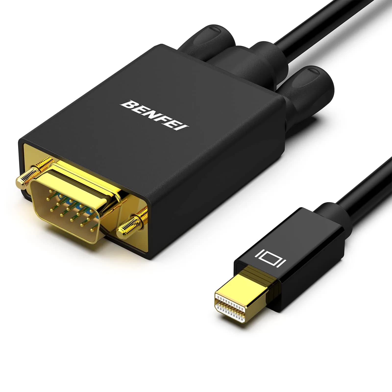 BENFEI Mini DisplayPort to VGA Cable 1.8m (6 Feet) | Thunderbolt to VGA Gold-Plated Cord — 6 Feet