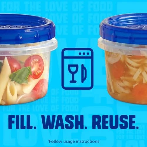 Ziploc Twist N Loc Leak-Proof Food Storage Containers, Small, 9 Count | BPA-Free, Stackable, Reusable thumbnail 4