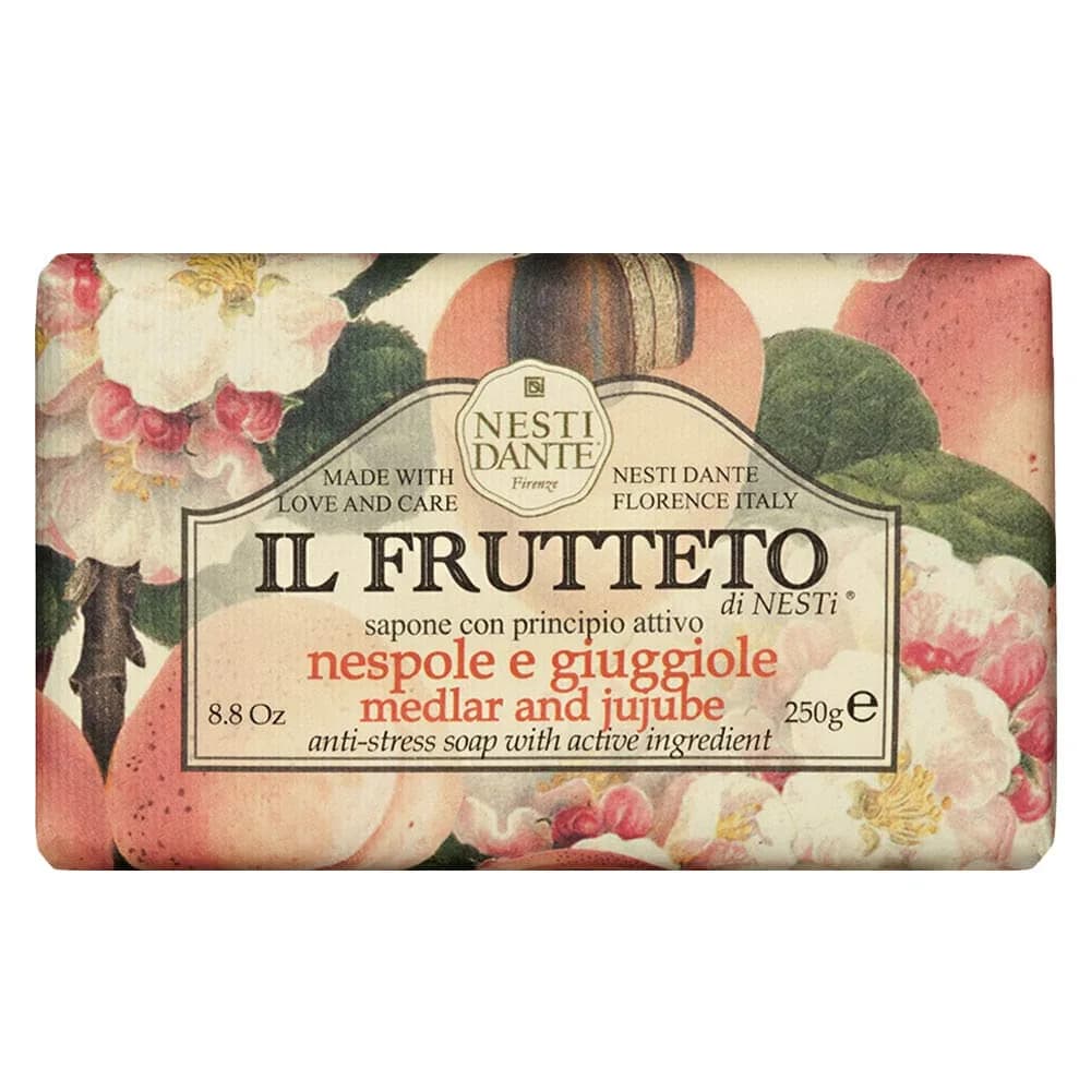 Nesti Dante Il Frutteto Anti-Stress Soap - Medlar & Jujube 250g | Stress-Relief & Skin Rejuvenation — 8.8 Ounce