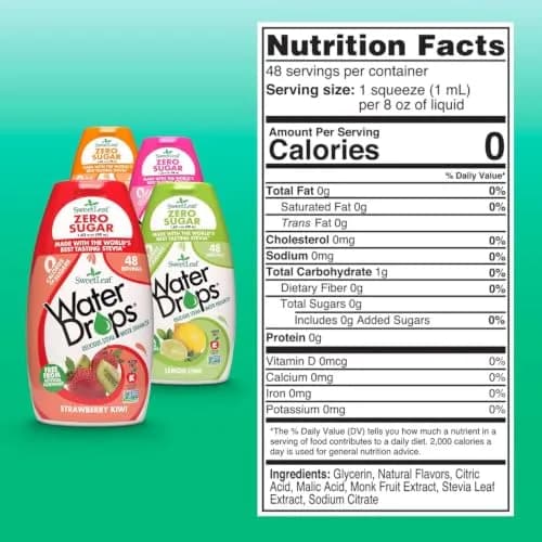 SweetLeaf Water Flavoring Drops, Variety Pack - 1.62 Fl Oz, Pack of 4 | Sugar-Free, Zero Calorie Hydration Enhancer thumbnail 2