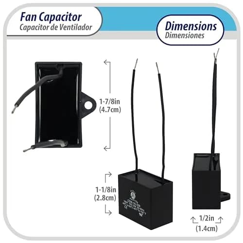 AP APPLI PARTS Fan Capacitor 6 mfd 250 VAC | Universal Replacement for Ceiling Fans thumbnail 3
