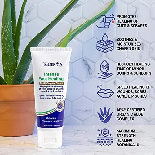 TriDerma Intense Fast Skin Healing Cream 2.2 oz | All-Purpose Skin Repair for Sensitive Skin thumbnail 4