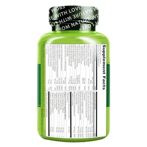 NATURELO One Daily Multivitamin for Women 60 Capsules | Plant-Based, Vegan, Non-GMO, Gluten-Free thumbnail 7