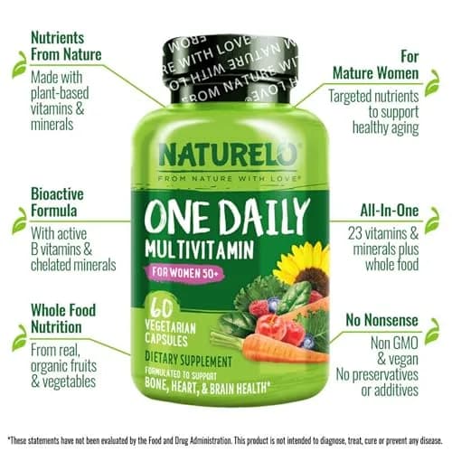 NATURELO One Daily Multivitamin for Women, Unflavored, 60 Count - view 2