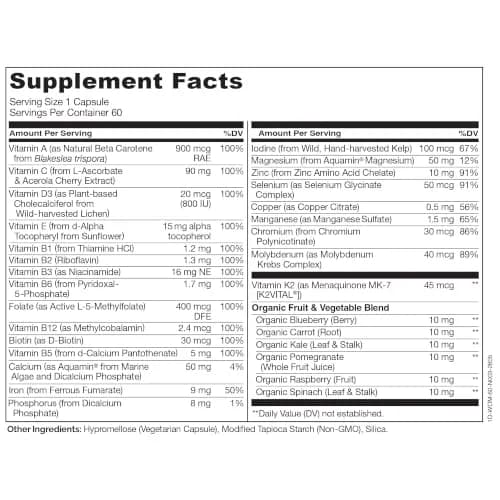 NATURELO One Daily Multivitamin for Women, Unflavored, 60 Count - view 3