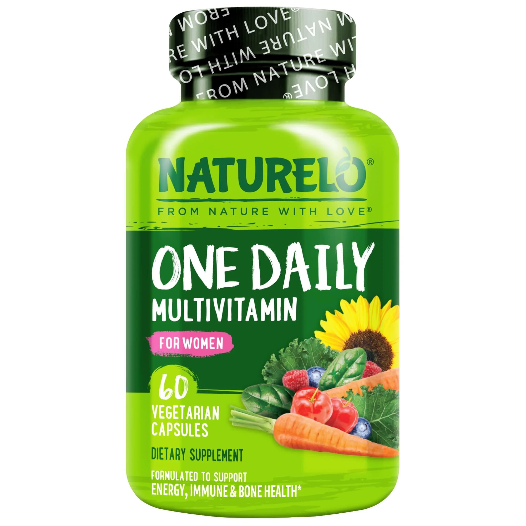 NATURELO One Daily Multivitamin for Women 120 Count | Plant-Based, Vegan, Non-GMO — Unflavored