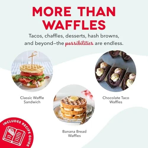 DASH Mini Waffle Maker 4-Inch Silver | Compact Electric Waffle Iron for Dorms & RVs thumbnail 5