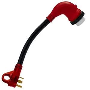 Valterra Mighty Cord 90° Detachable Adapter Cord 12" | 30AM to 50AF, Red, Outdoor Heavy-Duty thumbnail 3