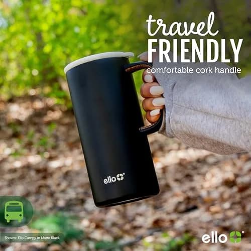 Ello Campy 18oz (532ml) Insulated Stainless Steel Travel Mug with Leak-Proof Lid | Keeps Drinks Hot for 5 Hours, Cold for 20 Hours thumbnail 7