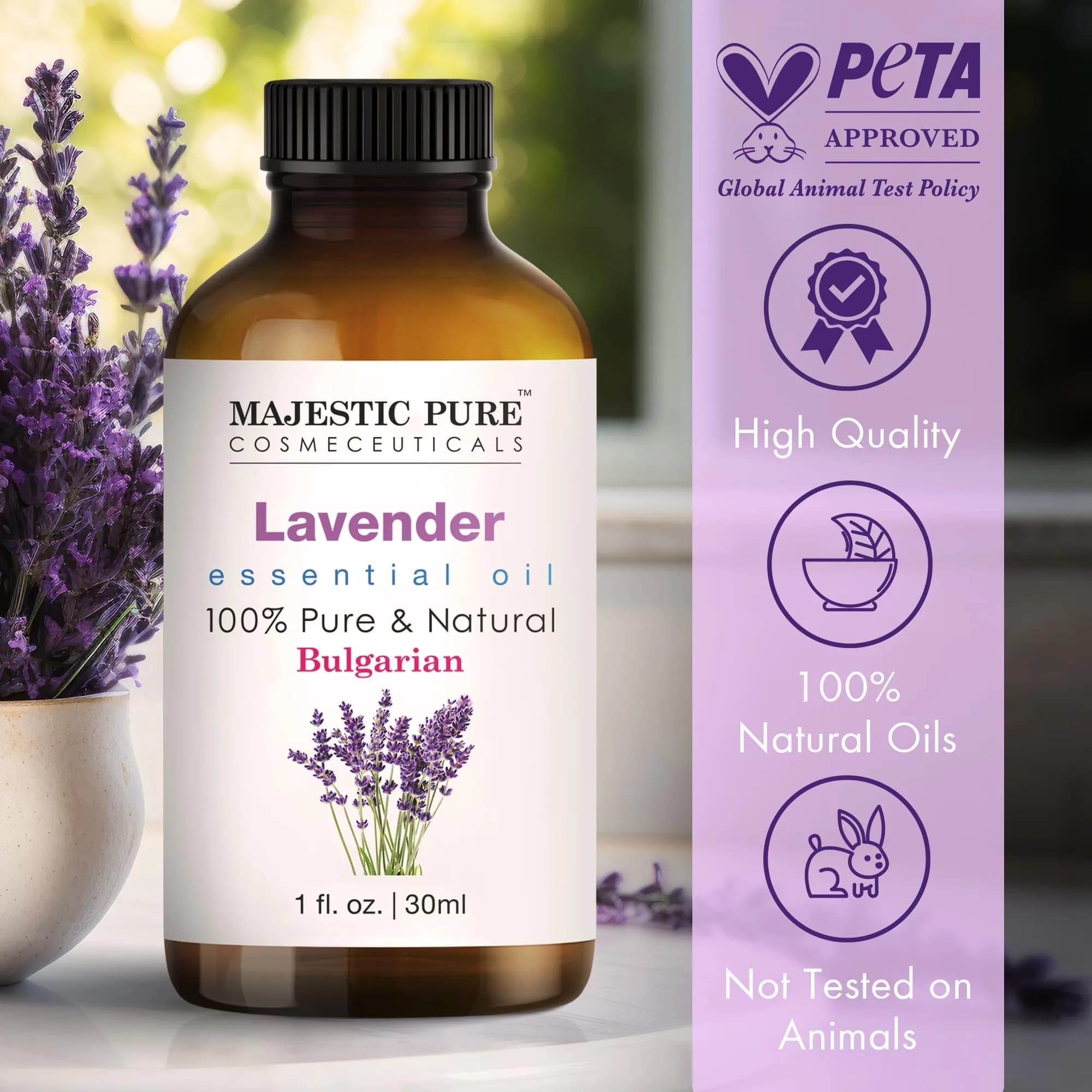 Majestic Pure Lavender Essential Oil 30ml (1 Fl Oz) | Pure & Natural Aromatherapy Oil - view 6