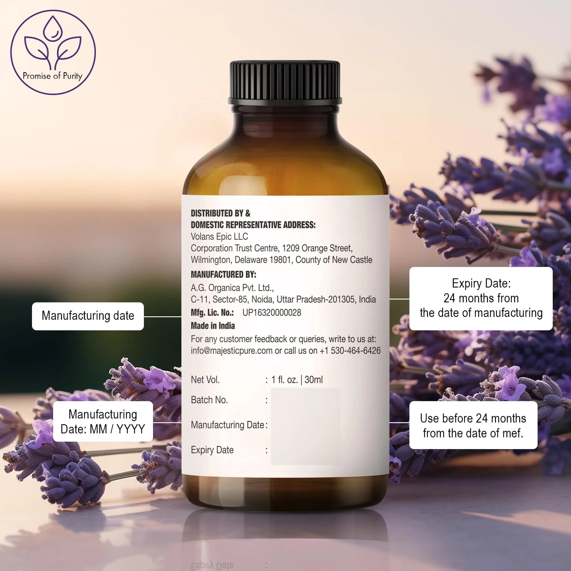 Majestic Pure Lavender Essential Oil 30ml (1 Fl Oz) | Pure & Natural Aromatherapy Oil - view 8