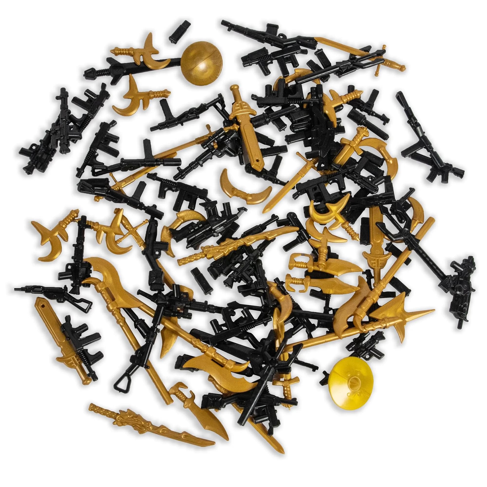 Brick Loot Weapons Pack for Boys Building Block Accessories 80pcs | Compatible with Minifigures & Major Brands