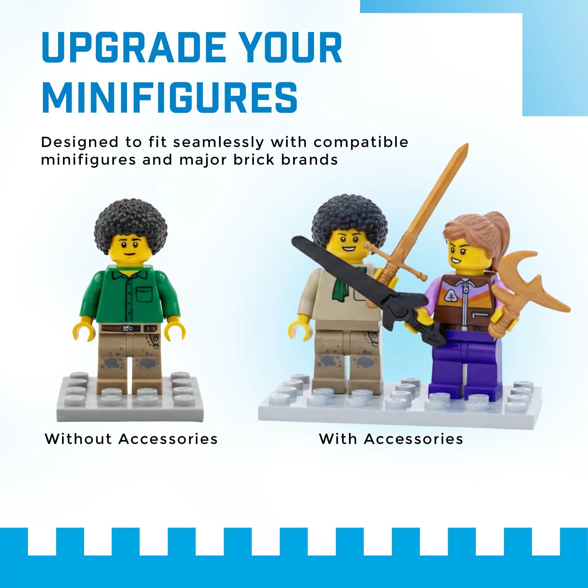 Brick Loot Weapons Pack for Boys Building Block Accessories 80pcs | Compatible with Minifigures & Major Brands - view 5