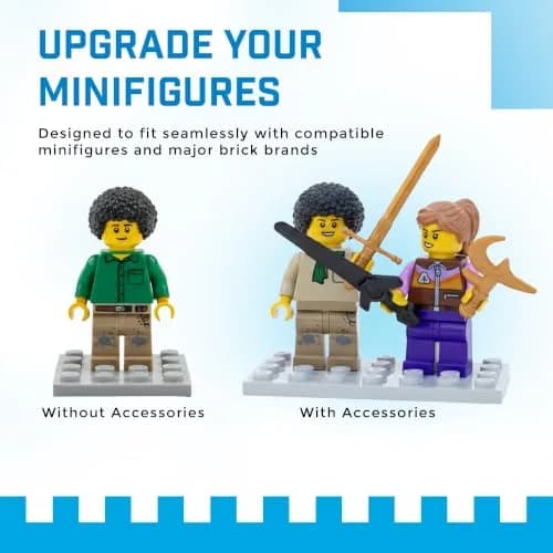 Brick Loot Weapons Pack for Boys Building Block Accessories 80pcs | Compatible with Minifigures & Major Brands thumbnail 5