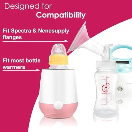 Nenesupply 9oz 4 Count Wide Neck Breastmilk Storage Bottle | Compatible with Spectra Pumps, BPA-Free, Dishwasher Safe thumbnail 4