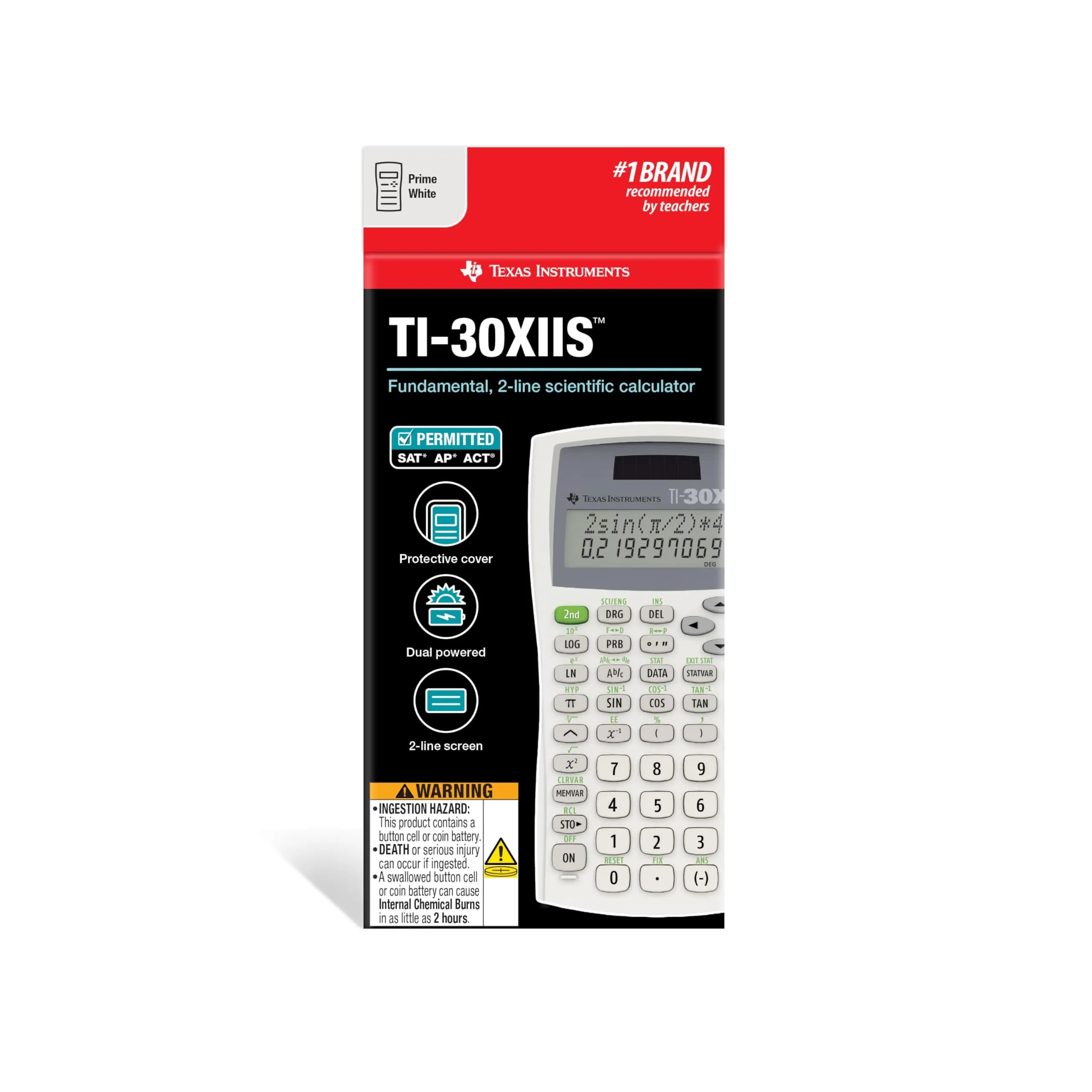 Texas Instruments TI-30XIIS Scientific Calculator White 1 Pack | Essential for High School Math & Science - view 2