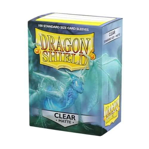 Dragon Shield Standard Size Matte Sleeves 100 CT Clear | Card Protection for Pokemon, MTG - main product image