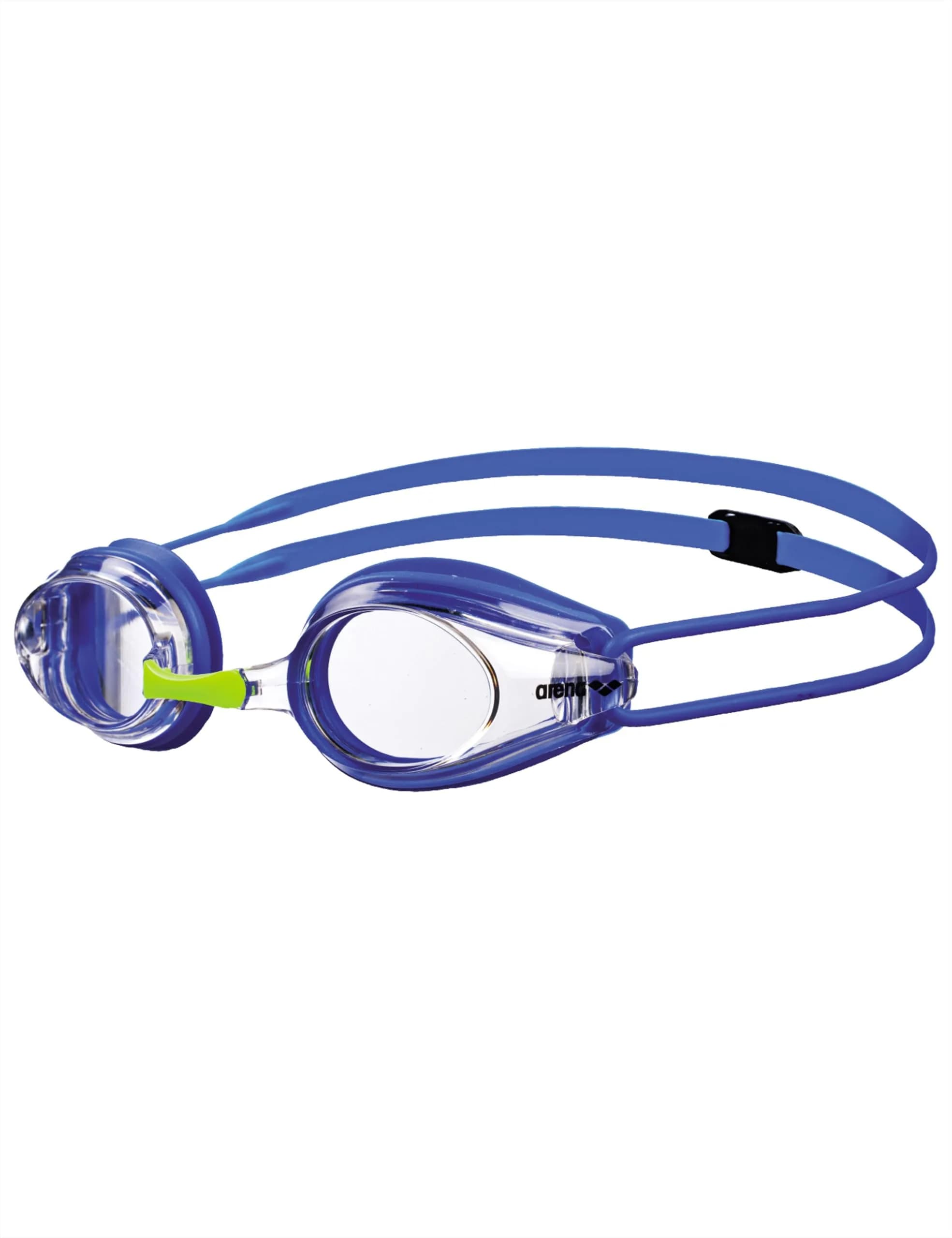 ARENA Tracks Junior Youth Racing Swim Goggles | FINA Approved Anti-Fog, Smoke/White/Red — Clear/Blue / Youth Non-mirror