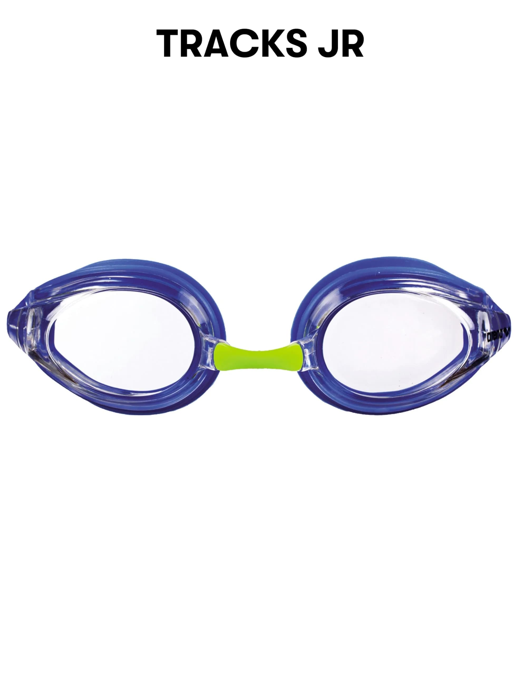 ARENA Tracks Junior Youth Swim Goggles Clear/Blue | FINA Approved Anti-Fog Coated - view 3