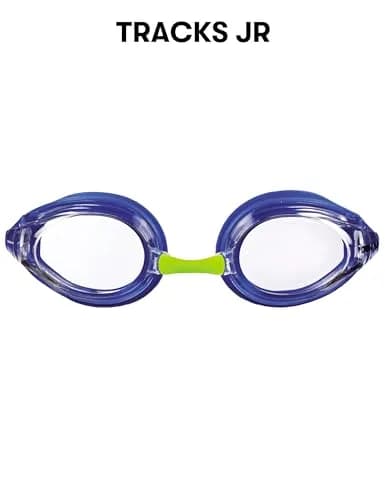 ARENA Tracks Junior Youth Swim Goggles Clear/Blue | FINA Approved Anti-Fog Coated thumbnail 3