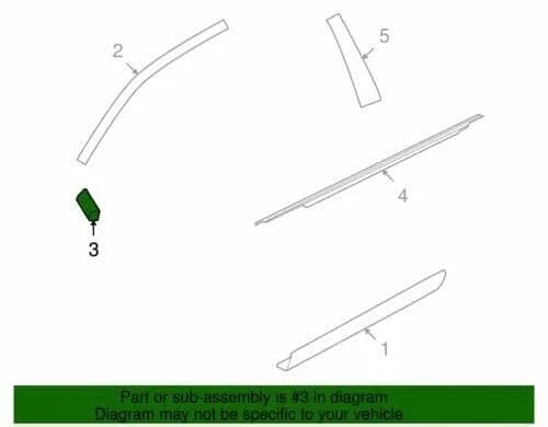 Ford Genuine Moulding DG1Z-54255A63-AA | OEM Ford Parts for Vehicle Fitment thumbnail 3