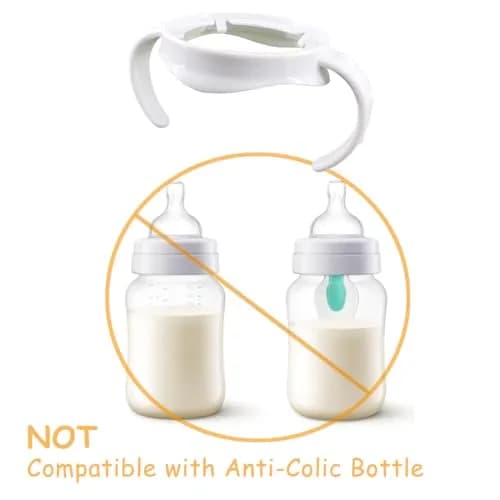 ROMIRUS Baby Bottle Handles for Philips Avent Natural Baby Bottle (Set of 4, White) | Encourages Independent Drinking thumbnail 5