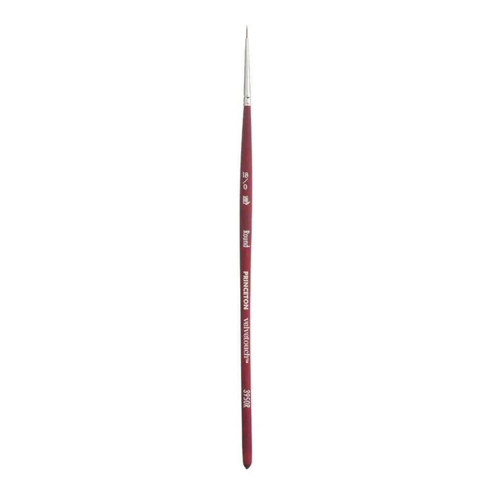 Princeton Velvetouch Artiste Series 3950 Round Brush 18/0 | Luxury Synthetic for Acrylic, Watercolor, Oil - main product image