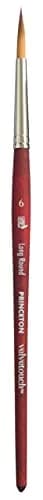 Princeton Velvetouch Series 3950 Paint Brush for Acrylic, Oil & Watercolor | Long Round Size 6 thumbnail 1