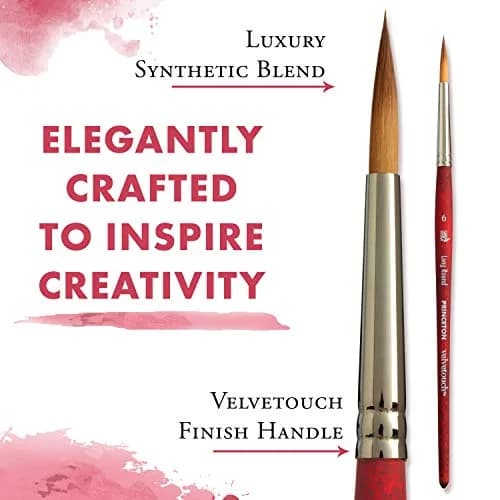Princeton Velvetouch Series 3950 Paint Brush for Acrylic, Oil & Watercolor | Long Round Size 6 thumbnail 4