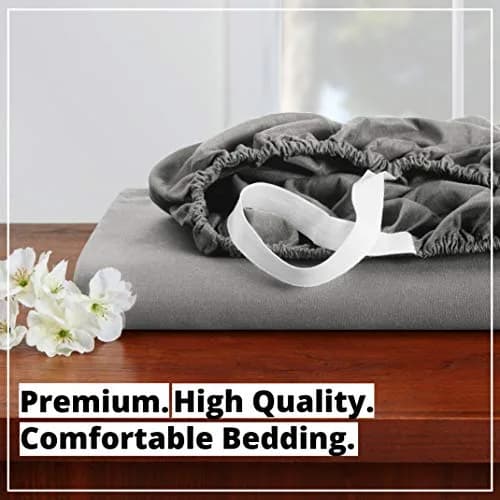 Empyrean Bedding Charcoal Grey California King Fitted Sheet 1800 TC | Deep Pocket 40cm (16 Inch) Mattress Fit thumbnail 7