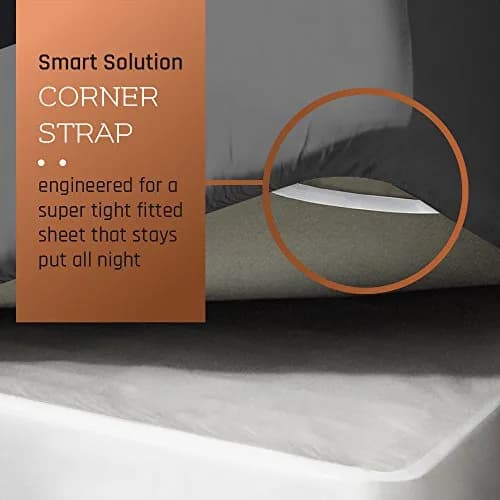 Empyrean Bedding Charcoal Grey California King Fitted Sheet 1800 TC | Deep Pocket 40cm (16 Inch) Mattress Fit thumbnail 8