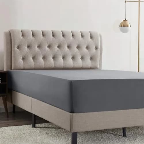 Empyrean Bedding Charcoal Grey California King Fitted Sheet 1800 TC | Deep Pocket 40cm (16 Inch) Mattress Fit thumbnail 2