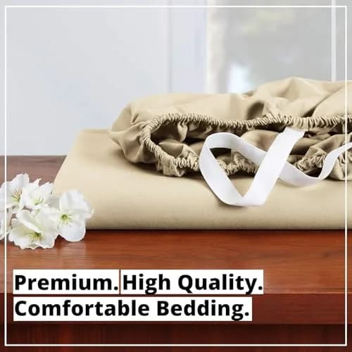 Empyrean Bedding King Fitted Sheet 156cm x 203cm (78" x 80") | Deep Pocket 40cm (16") for 14-16" Mattresses thumbnail 7