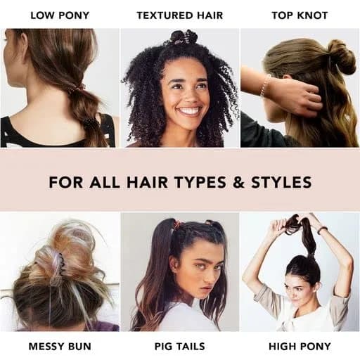 Kitsch Spiral Hair Ties for Women - Durable Hair Accessories - Clear, 4pcs | No Damage, Creaseless, Water-Resistant thumbnail 8