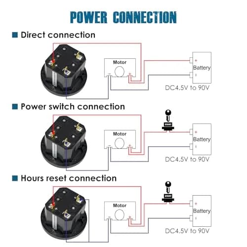 Runleader LCD Hour Meter 4.5-90V DC with Data Storage & IP65 Waterproofing | Tracks Runtime for Engines thumbnail 5