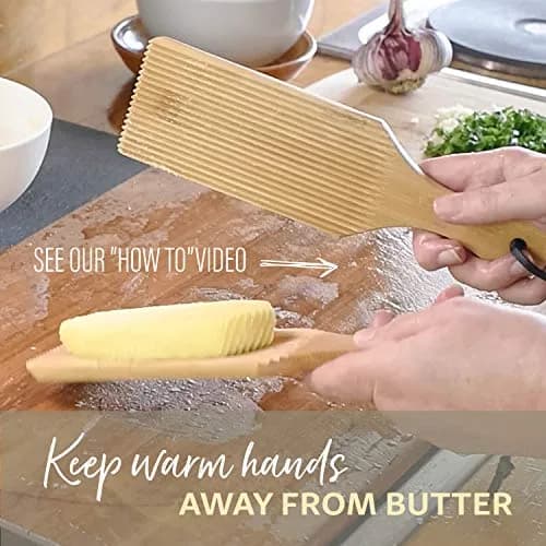Country Trading Co. Gnocchi Boards & Wooden Butter Paddles | Handmade Pasta & Butter Makers - 9.5 inches thumbnail 4