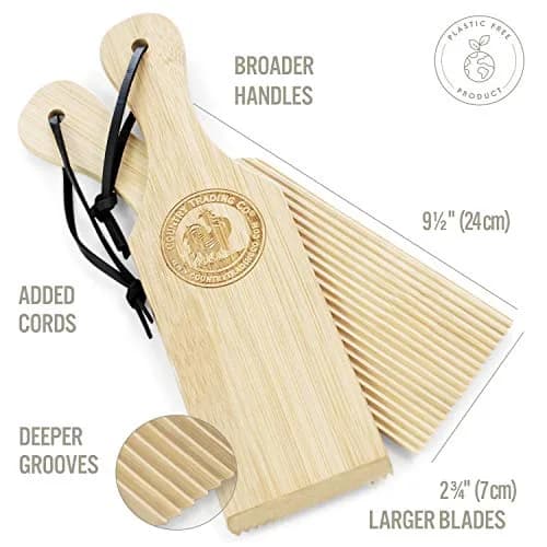 Country Trading Co. Gnocchi Boards & Wooden Butter Paddles | Handmade Pasta & Butter Makers - 9.5 inches thumbnail 2