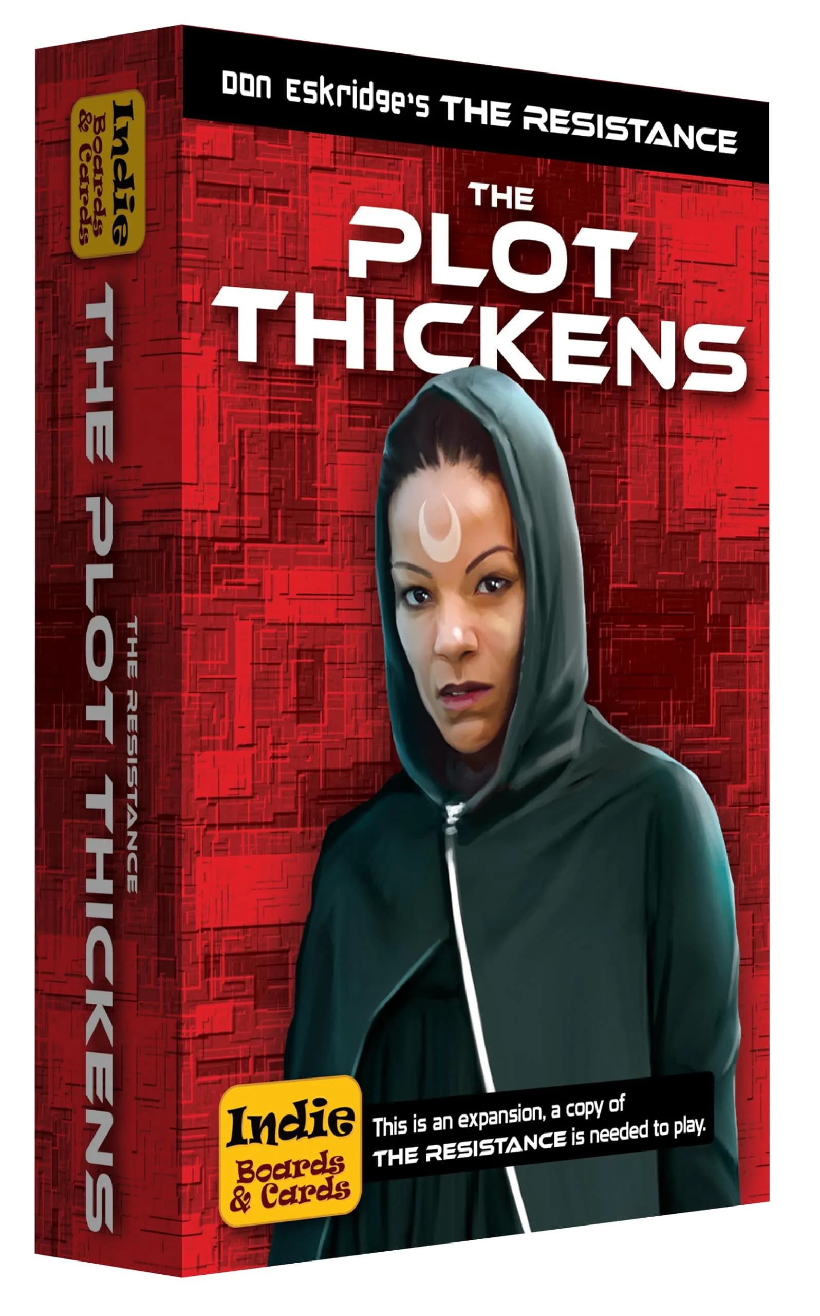 Indie Boards and Cards Resistance, The Plot Thickens | Strategy Card Game Expansion, 23.4 sq in, Blue & White - main product image