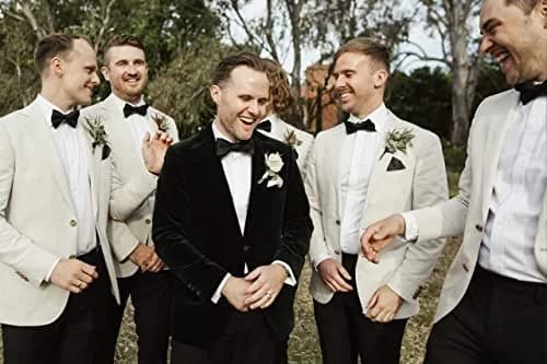 HISDERN Bow Ties for Men Solid Black Self Tie Bow Tie & Pocket Square Set Classic Formal Satin Bow ties for Tuxedo Wedding Party | Elegant & Adjustable thumbnail 8