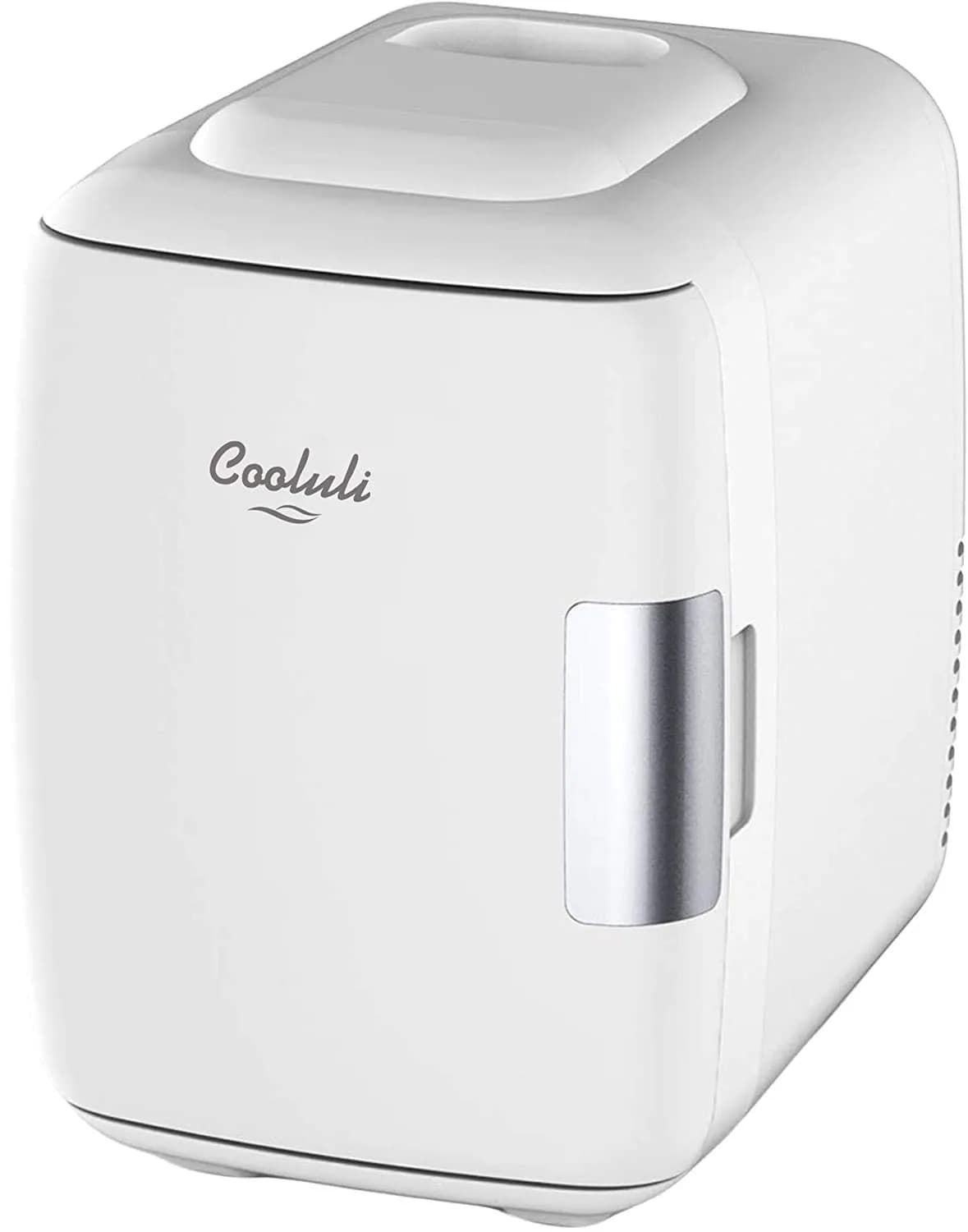 Cooluli White 4L Mini Fridge & Warmer 4.2 Quarts (3.8L) | ETL Certified Portable Electric Cooler & Warmer for Skincare, Drinks, & Makeup — White