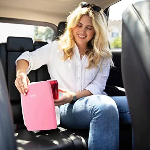 Cooluli Classic 4L Mini Fridge Cooler & Warmer Pink | 1.89L (0.14 cu ft) Compact Electric Plug-In thumbnail 8